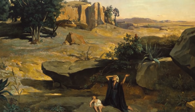 Haggar Weeping with her son Ishmael